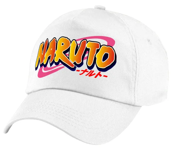 Naruto uzumaki — Πεντάφυλλο καπέλο Λευκό, 100% Βαμβακερό (Twill), με ρύθμιση, unisex