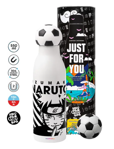 Naruto uzumaki — Soccer Metal mug thermos, double wall, 550ml