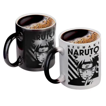 Naruto uzumaki, Κούπα Μαγική, κεραμική, 330ml που αλλάζει χρώμα με το ζεστό ρόφημα