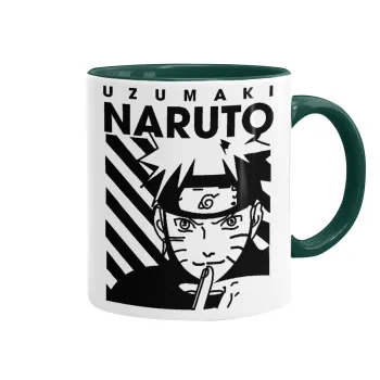 Naruto uzumaki, Mug colored green, ceramic, 330ml