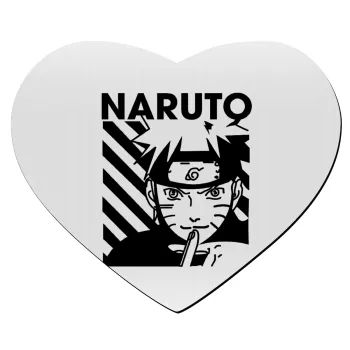 Naruto uzumaki, Mousepad heart 23x20cm