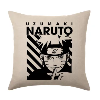 Naruto uzumaki, Μαξιλάρι καναπέ ΛΙΝΟ 40x40cm περιέχεται το  γέμισμα