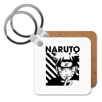 Naruto uzumaki, Μπρελόκ Ξύλινο τετράγωνο MDF