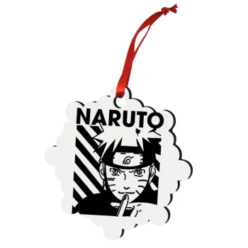 Naruto uzumaki, Στολίδι Χριστουγεννιάτικο στολίδι snowflake ξύλινο 7.5cm
