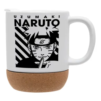 Naruto uzumaki, Κούπα, κεραμική με βάση φελού και καπάκι (ΜΑΤ), 330ml