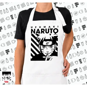 Naruto uzumaki, Ποδιά μακριά Σεφ ολόσωμη με τσέπες white (ΕΝΗΛΙΚΩΝ)