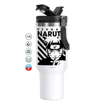 Naruto uzumaki, Mega Stainless steel Tumbler with lid, double wall 1,2L