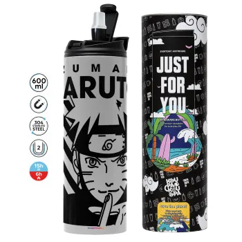 Naruto uzumaki, Tumbler stainless steel GREY 600ml
