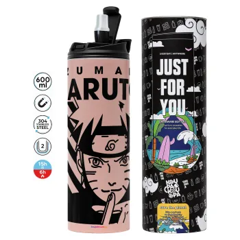 Naruto uzumaki, Tumbler stainless steel PINK 600ml