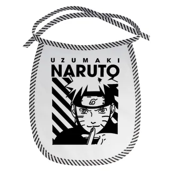 Naruto uzumaki, Σαλιάρα μωρού αλέκιαστη με κορδόνι Μαύρη