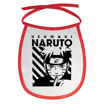 Naruto uzumaki, Σαλιάρα μωρού αλέκιαστη με κορδόνι Κόκκινη