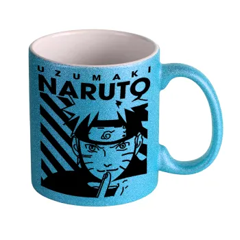 Naruto uzumaki, Κούπα Σιέλ Glitter που γυαλίζει, κεραμική, 330ml