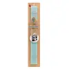 Easter Set, wooden keychain & aromatic flat Easter candle (30cm) (TURQUOISE)