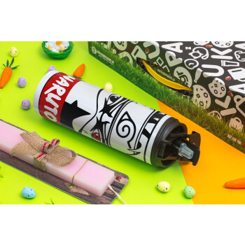 Naruto anime, Easter candle,Travel Tumbler 2 Lids, with metal straw & cleaning brush & aromatic flat candle (30cm) (PINK)