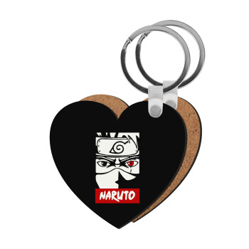 Naruto anime, Μπρελόκ Ξύλινο καρδιά MDF