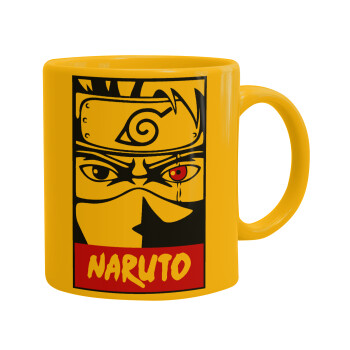 Naruto anime, Κούπα, κεραμική κίτρινη, 330ml (1 τεμάχιο)