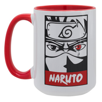 Naruto anime, Κούπα Mega 15oz, κεραμική Κόκκινη, 450ml