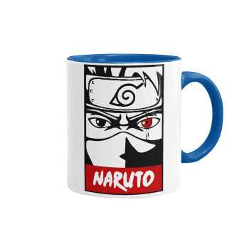 Naruto anime, Mug colored blue, ceramic, 330ml