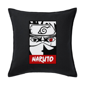 Naruto anime, Sofa cushion black 50x50cm includes filling
