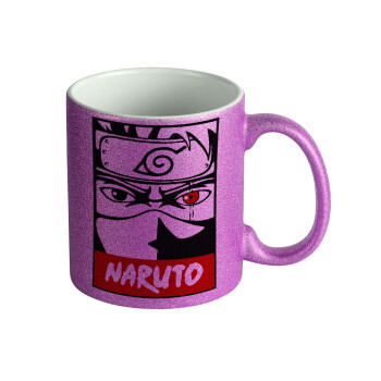 Naruto anime, Κούπα Μωβ Glitter που γυαλίζει, κεραμική, 330ml