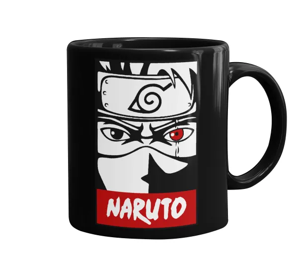 Naruto anime — Κούπα Μαύρη, κεραμική, 330ml