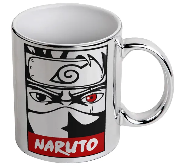 Naruto anime — Κούπα κεραμική, ασημένια καθρέπτης, 330ml