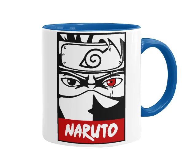 Naruto anime — Κούπα χρωματιστή μπλε, κεραμική, 330ml