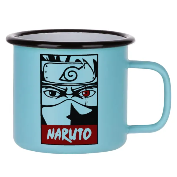 Naruto anime — Κούπα Μεταλλική εμαγιέ ΜΑΤ σιέλ 360ml