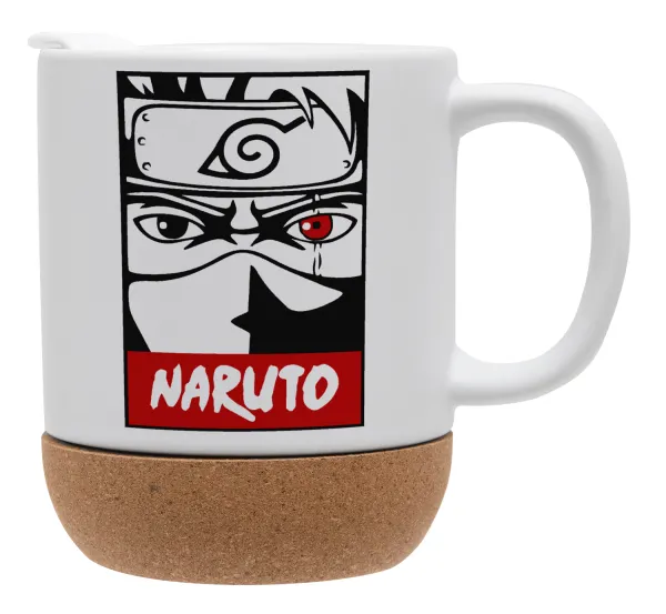 Naruto anime — Κούπα, κεραμική με βάση φελού και καπάκι (ΜΑΤ), 330ml