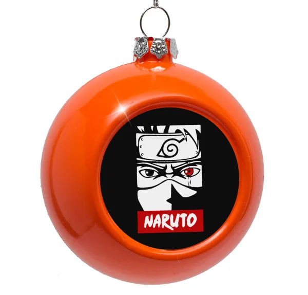 Naruto anime — Στολίδι Χριστουγεννιάτικη μπάλα δένδρου Πορτοκαλί 8cm