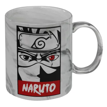 Naruto anime, Κούπα κεραμική, marble style (μάρμαρο), 330ml