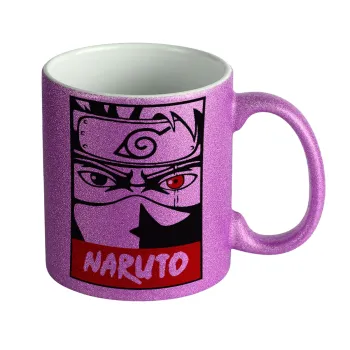 Naruto anime, Κούπα Μωβ Glitter που γυαλίζει, κεραμική, 330ml