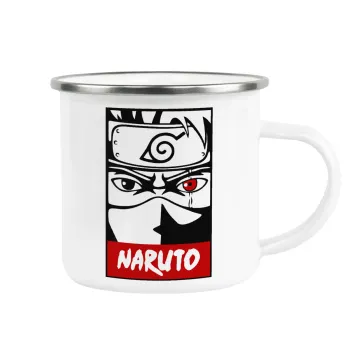 Naruto anime, Metallic enamel cup white 360ml