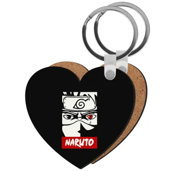 Naruto anime, Μπρελόκ Ξύλινο καρδιά MDF