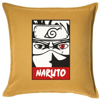 Naruto anime, Sofa cushion YELLOW 50x50cm includes filling