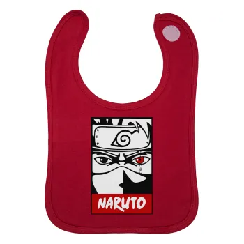 Naruto anime, Σαλιάρα με Σκρατς Κόκκινη 100% Organic Cotton (0-18 months)