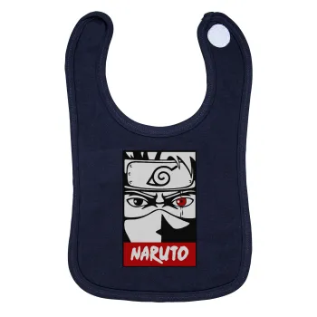 Naruto anime, Σαλιάρα με Σκρατς 100% Organic Cotton Μπλε (0-18 months)