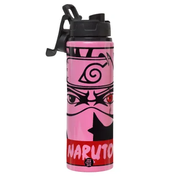 Naruto anime, Μεταλλικό παγούρι νερού με καπάκι ασφαλείας, αλουμινίου 850ml