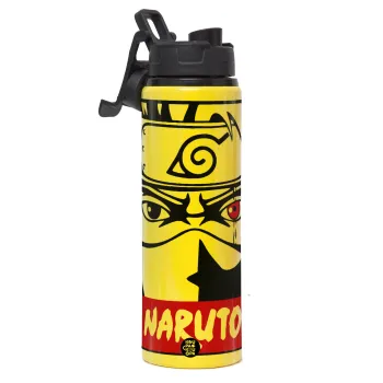 Naruto anime, Μεταλλικό παγούρι νερού με καπάκι ασφαλείας, αλουμινίου 850ml