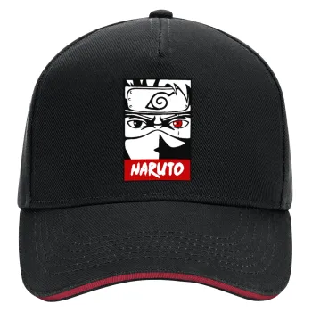 Naruto anime, DRILL Adult Ultimate Hat BLACK/RED, (100% COTTON, ADULT, UNISEX, ONE SIZE)