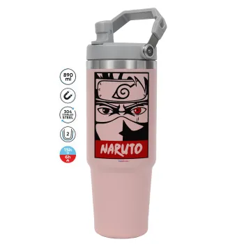 Naruto anime, Pink color, 890ml (30oz) stainless Steel Tumbler with Handle