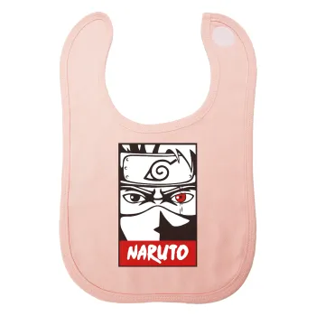 Naruto anime, Σαλιάρα με Σκρατς ΡΟΖ 100% Organic Cotton (0-18 months)