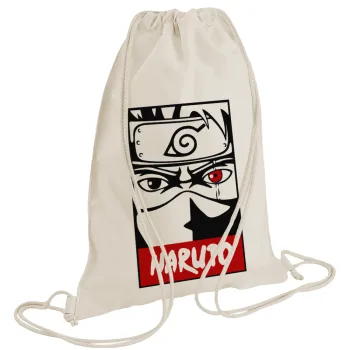 Naruto anime, Τσάντα πλάτης πουγκί GYMBAG natural (28x40cm)