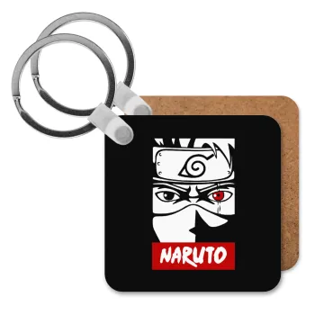 Naruto anime, Μπρελόκ Ξύλινο τετράγωνο MDF