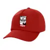 Children's Baseball Cap, 100% Cotton Twill, Red (COTTON, CHILDREN'S, UNISEX, ONE SIZE)