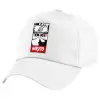 Children's Baseball Cap, 100% Cotton Twill, White (COTTON, CHILDREN'S, UNISEX, ONE SIZE)