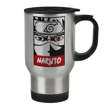 Naruto anime, Κούπα ταξιδιού ανοξείδωτη με καπάκι, διπλού τοιχώματος (θερμό) 450ml