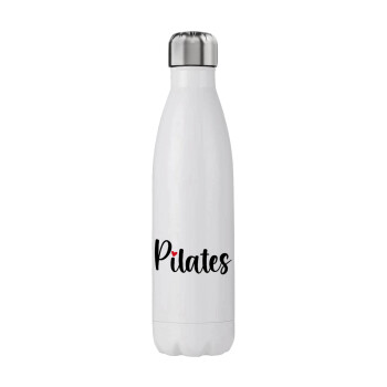Pilates love, Μεταλλικό παγούρι θερμός (Stainless steel), διπλού τοιχώματος, 750ml