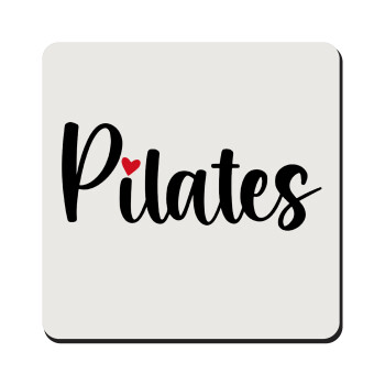 Pilates love, Τετράγωνο μαγνητάκι ξύλινο 9x9cm