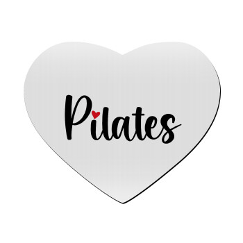 Pilates love, Mousepad καρδιά 23x20cm